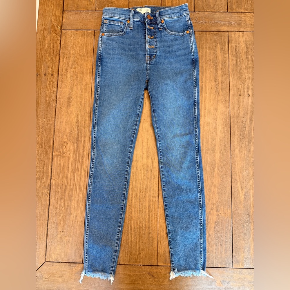Madewell 10” High Rise Skinny Stretch Womens Blue Denim Jeans Size 26